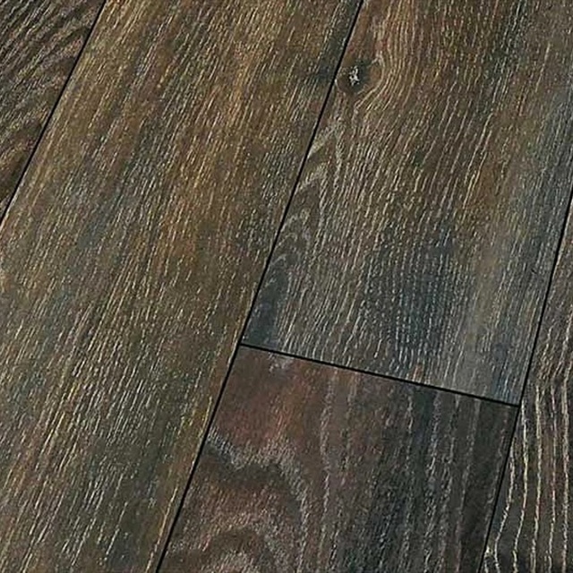 Falquon High Gloss Canyon Black Oak, Dark Brown Black Laminate Flooring