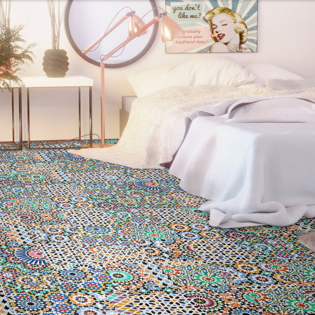 Falquon Quadraic Mosaic Laminate Tile Effect Flooring 8mm Laminate Flooring