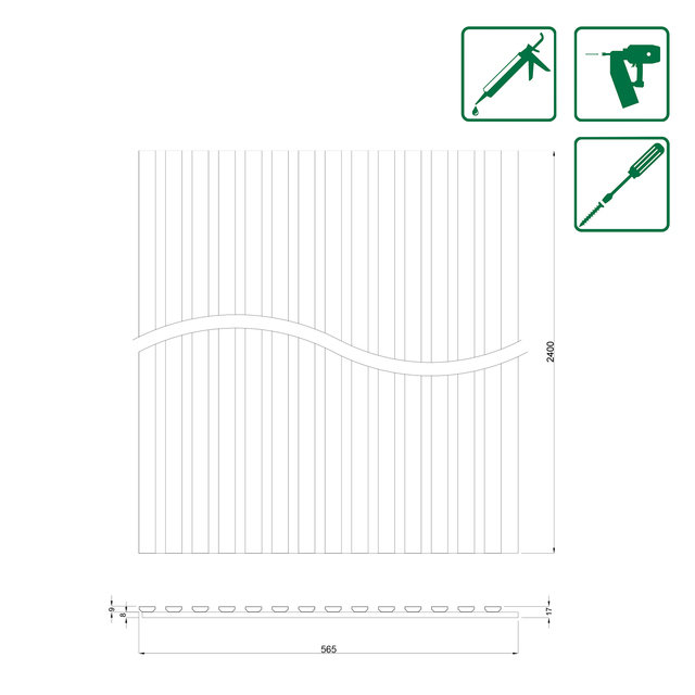 Bronze Aluminium Acoustic Wall Panel 17mm