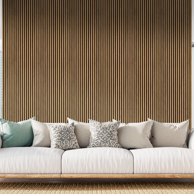 Acoustic Wall Panels Honey Oak Veneered 19mm