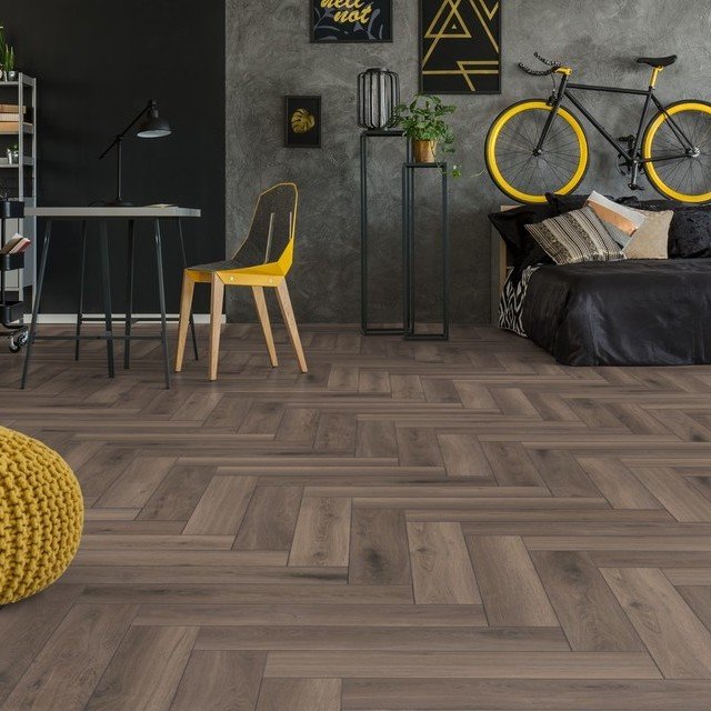 Kronotex Ferrara Oak Herringbone Laminate Flooring 8mm Kronotex