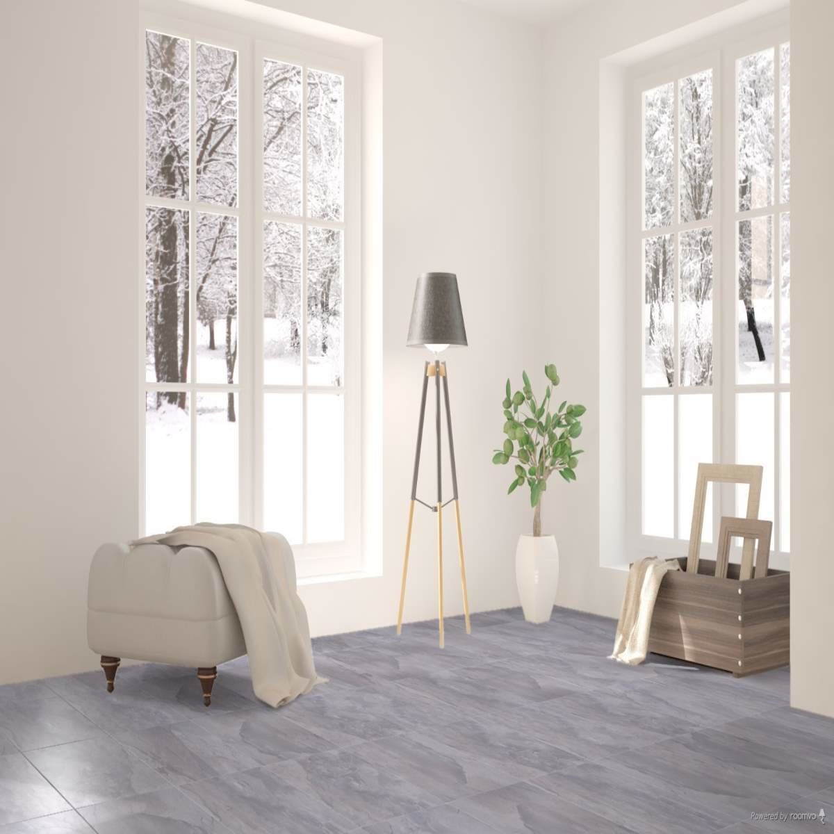 Kronoflooring Moon Slate Waterproof Laminate Tile Effect Flooring 8mm