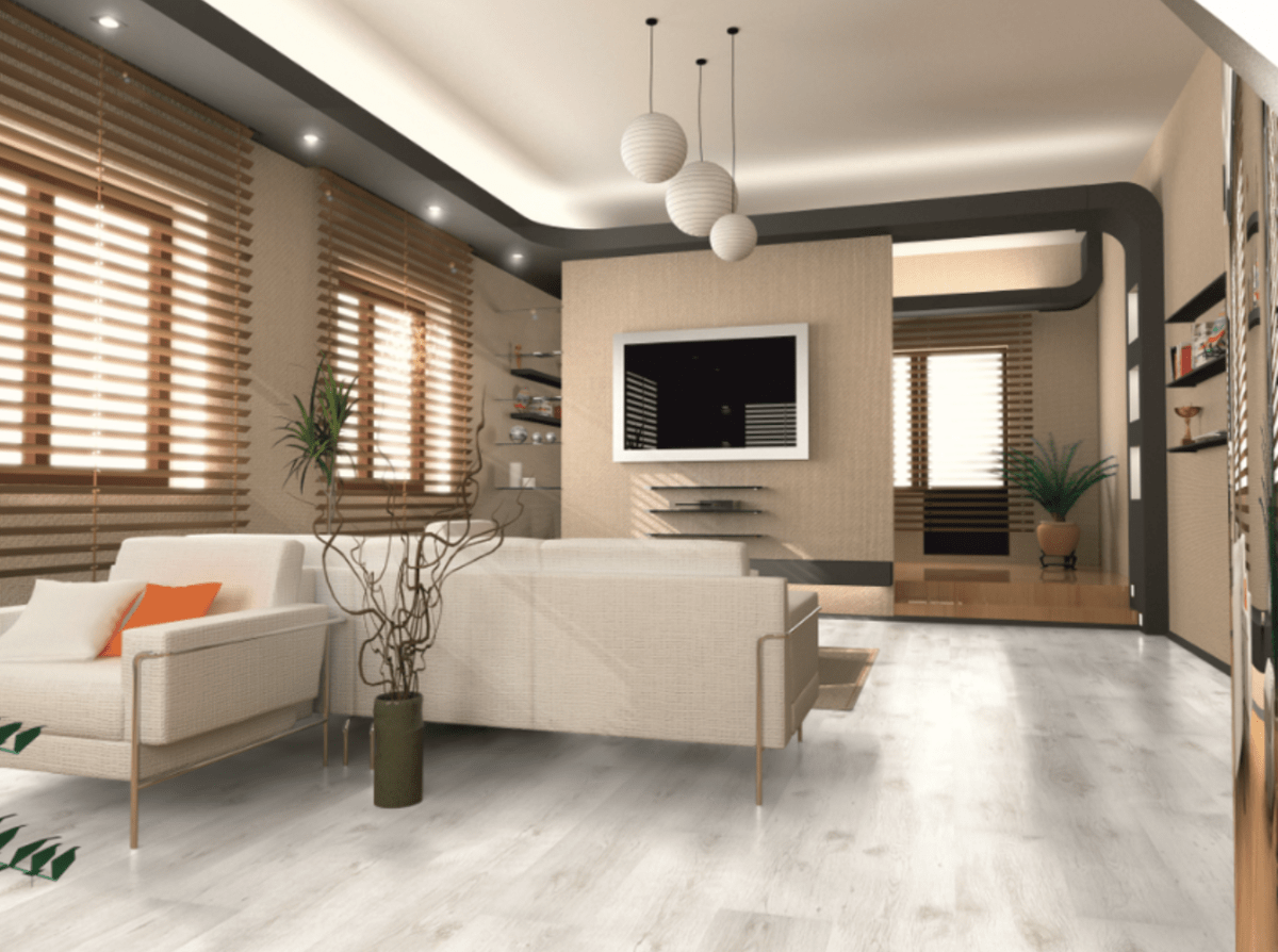 Kronotex Standard Oak White Laminate Flooring 7mm Kronotex 7mm STANDARD