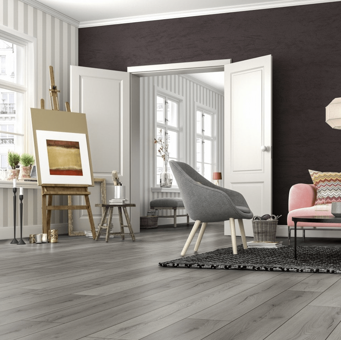 Kronotex Standard Plus Century Oak Grey Laminate Flooring 7mm Kronotex